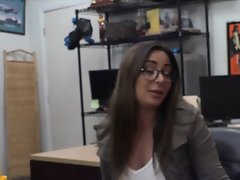 Woman with glasses gets her pussy screwed by pawn dude