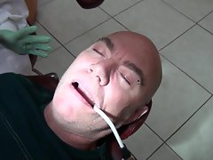 gorgeous blonde dentist gives a blowjob
