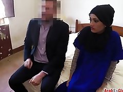 Naive Arab secretary first time blowjob on massive cock boss