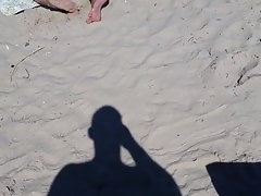 Naked teen on the beach