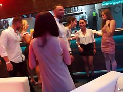 Bi club babes dancing and fucking