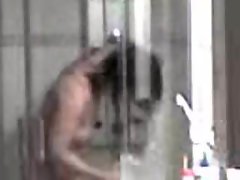 Chinese mature wife in shower