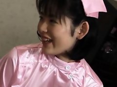 Takako nurse gets doggy style while sucking another joystick